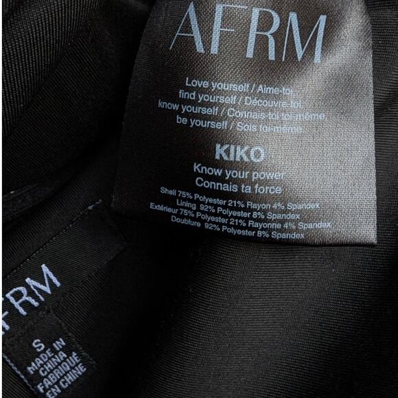 AFRM Charcoal White Pinstripe KIKO Strapless Crop Top, size S - Picture 6 of 7